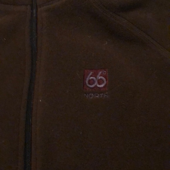 Sold! Brown 66 North hiking fleece jacket details - Picture 2 of 6